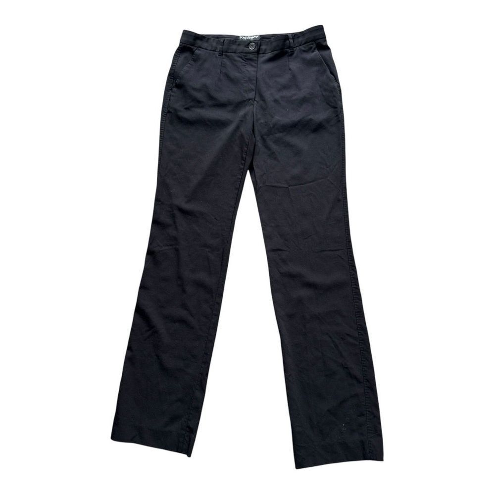 Dolce Gabbana Black Tailored Trouser Pants Made Italy Darted Bootcut Size 6